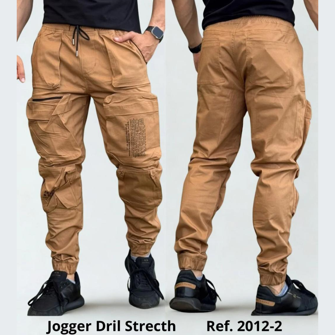 Jogger Cargo Dril Strecth